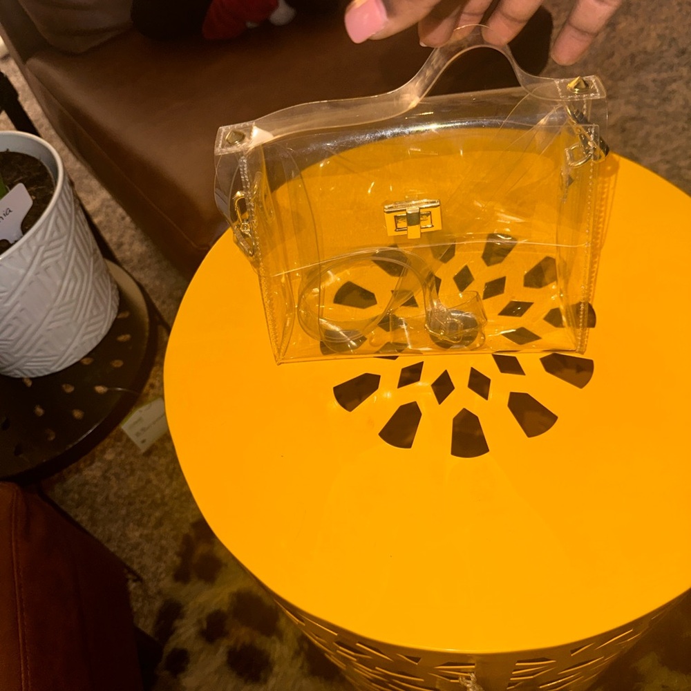 Clear and Yellow Acrylic Handbag